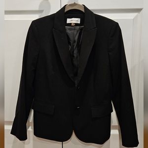 Calvin Klein Women's 2-Button Blazer Jacket, Size 2, Black Lined Career
